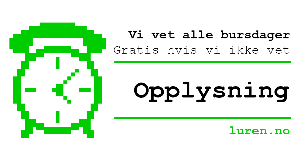 Luren Opplysningstjeneste, tlf.: 412 38 412